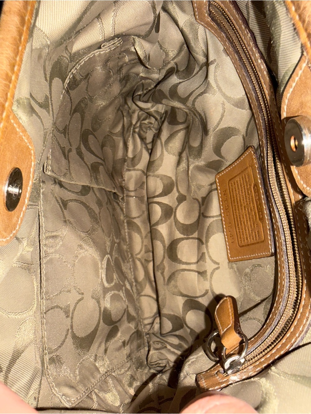 Coach 9549 Soho Leather Hobo Shoulder Bag Camel Tan - Picture 8 of 9